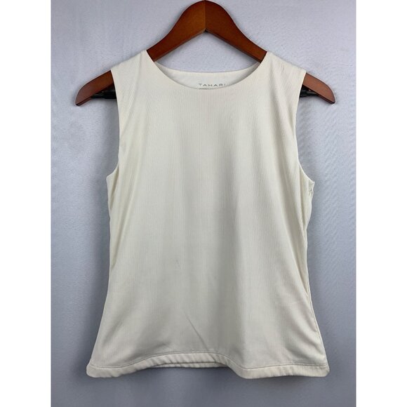 Tahari Modern Essentials Womens S/P Ribbed Sleeveless Top - Picture 1 of 5